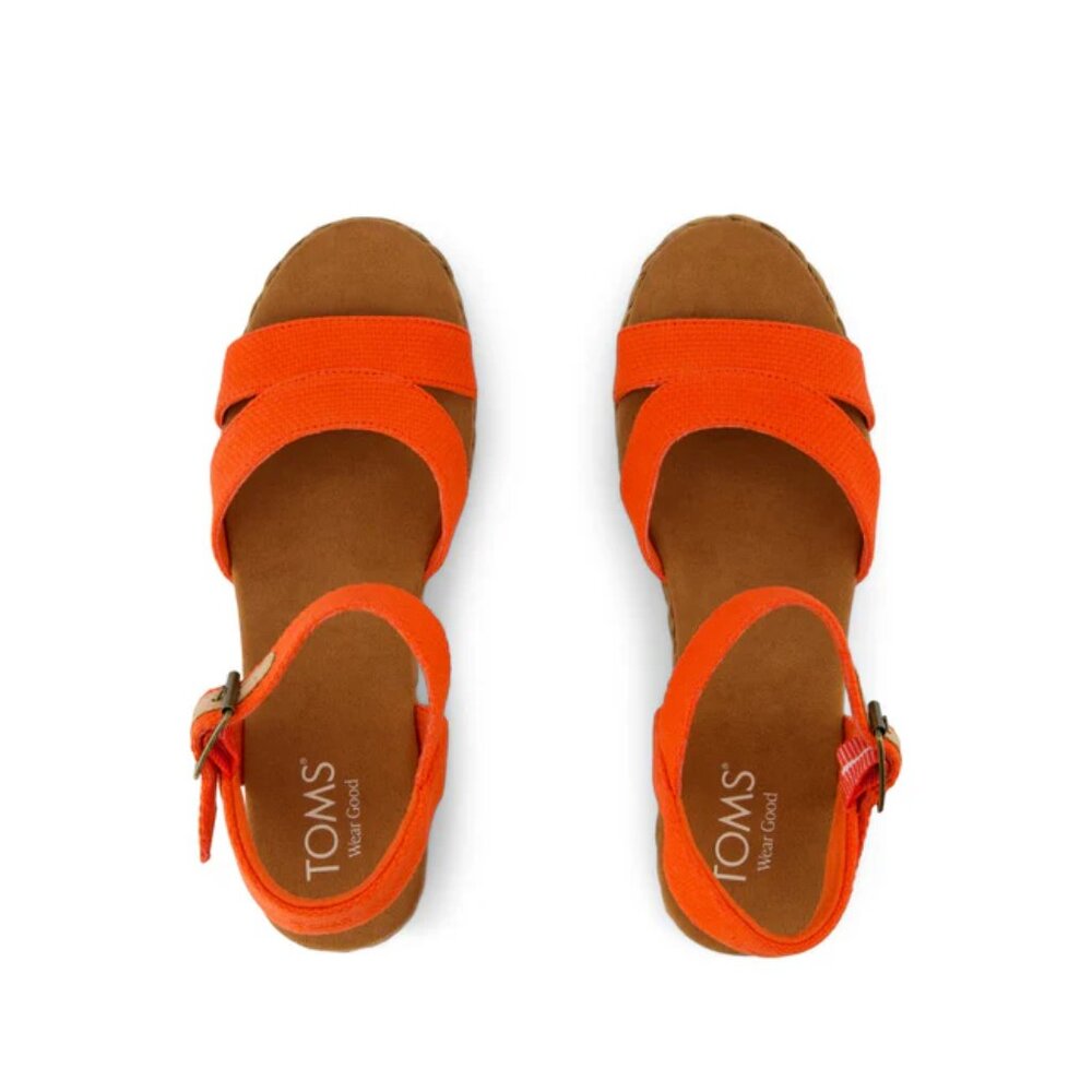 TOMS Audrey-Flame Beachside Woven Wedge Sandal - Picture 5 of 12